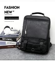 Mochila de cuero para hombre, bolso de negocios para ordenador portátil de 15,6 pulgadas, de gran capacidad, para viaje y colegio - details 2