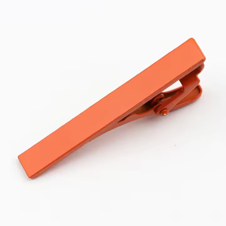 Clip de Corbata de Metal Dorado de Alta Calidad Accesorio de Traje Práctico y de Moda Sencilla de 4cm - 1