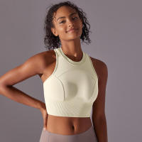 Tops para mujer, Top moldeador de punto de Color sólido, ropa de Yoga recortada en la espalda, deportes, correr, camiseta sin mangas - details 44