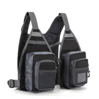 Chaleco de pesca transpirable con correa de hombro ajustable, múltiples bolsillos para kayak, canoa, Roca, mar y río - details 5
