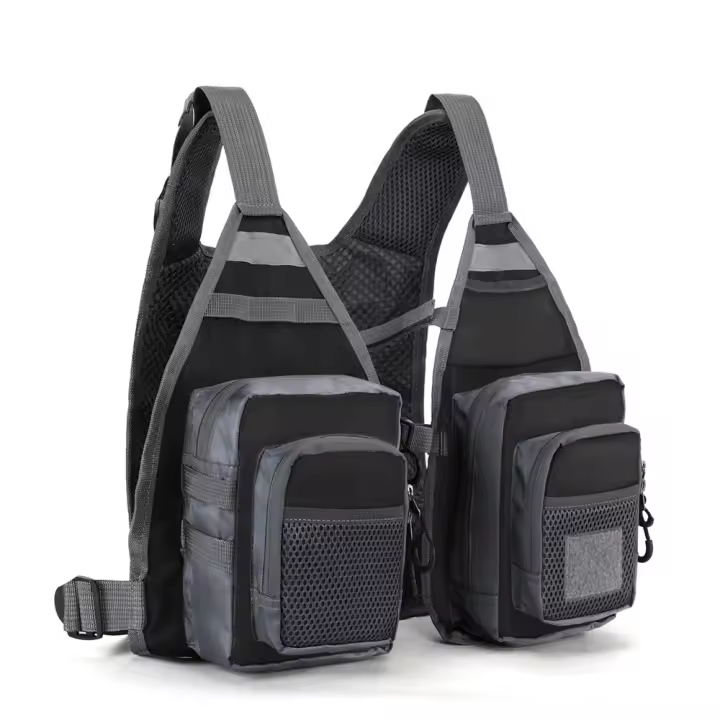 Chaleco de pesca transpirable con correa de hombro ajustable, múltiples bolsillos para kayak, canoa, Roca, mar y río - 1