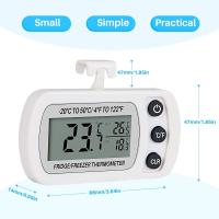 Thlevel Termómetro para Frigorífico Termómetro de Frigorífico Congelador Impermeable con Gancho, Pantalla LCD Fácil de - details 3