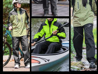 Pantalones de Lluvia para Motocicleta WOSAWE Impermeables, Secado Rápido, Ajuste Recto, Cintura Elástica para Hiking, Camping, Trekking - details 12