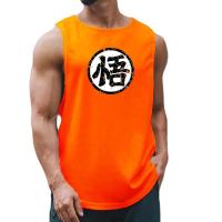 Japanese Anime Logo Wu Font Print Mens Gym Clothing Fitness Singlets Quick Dry Bodybuilding Tank Top Muscle Shirt Sports Vest - details 10