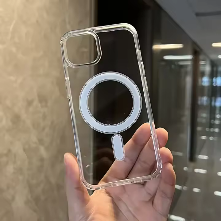 Funda de teléfono transparente de carga inalámbrica magnética para iPhone 16, 15, 14, 13, 12, 11 Pro Max, XS, XR, X/12, 13 mini - 1