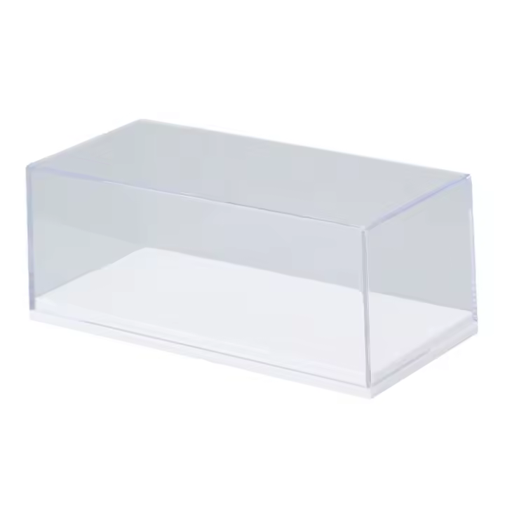 Caja de exhibición de acrílico a prueba de polvo para coche, marco de exhibición transparente para figuras de juguete, práctico modelo fundido a presión 1/64 - 1