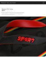 Zapatillas para hombre Moda interior Zapatillas informales de espiga Sandalia transpirable de playa de verano Suela antideslizante de arco iris Tamaño duradero 40-47 - details 5