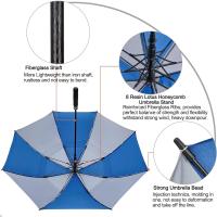 Paraguas de Golf abierto automático, paraguas de palo impermeables a prueba de viento con doble dosel extragrande de gran tamaño - details 177