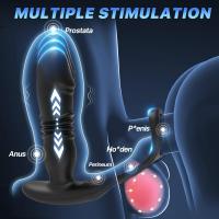 Masajeador Prostatico Dildo Enchufe Anal para Hombres 12 Vibraciones 3 Pulsores Control APP - details 3