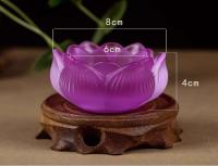 Lámpara de cristal colorido con mantequilla de loto, producto étnico tibetano, juego de 7 lámparas de luz perpetua - details 4