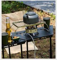 Barbacoa multifuncional plegable hoguera portátil camping parrilla de acero inoxidable, soporte para estufa de gas, parrilla para barbacoa al aire libre - details 11