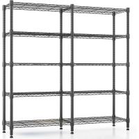 Estanterías de Almacenamiento de 4 Niveles Estantería de Alambre Metálico para Almacenamiento Estantería Ajustable en Altura Estanterías para Despensa Estantería de Cocina, 152*35*152cm Negro - details 10