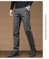 Pantalones informales gruesos de lana para hombre, nuevos pantalones cálidos rectos ajustados para invierno, pantalones informales de negocios para oficina, moda coreana para hombre - details 12