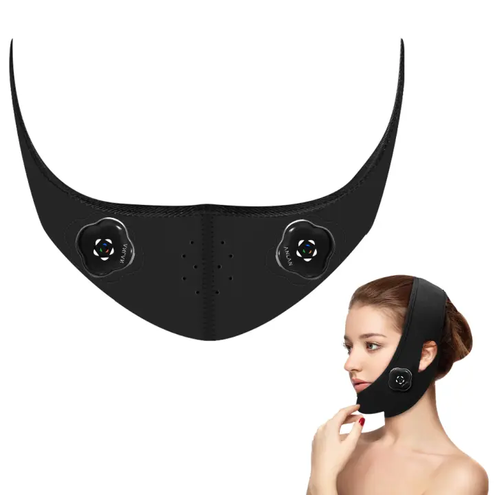 ANLAN Mascarilla Adelgazante Facial con Forma de V para Levantamiento y Suavización de la Piel Reducción de Arrugas y Doble Mentón Dispositivo de Adelgazamiento Facial - 1