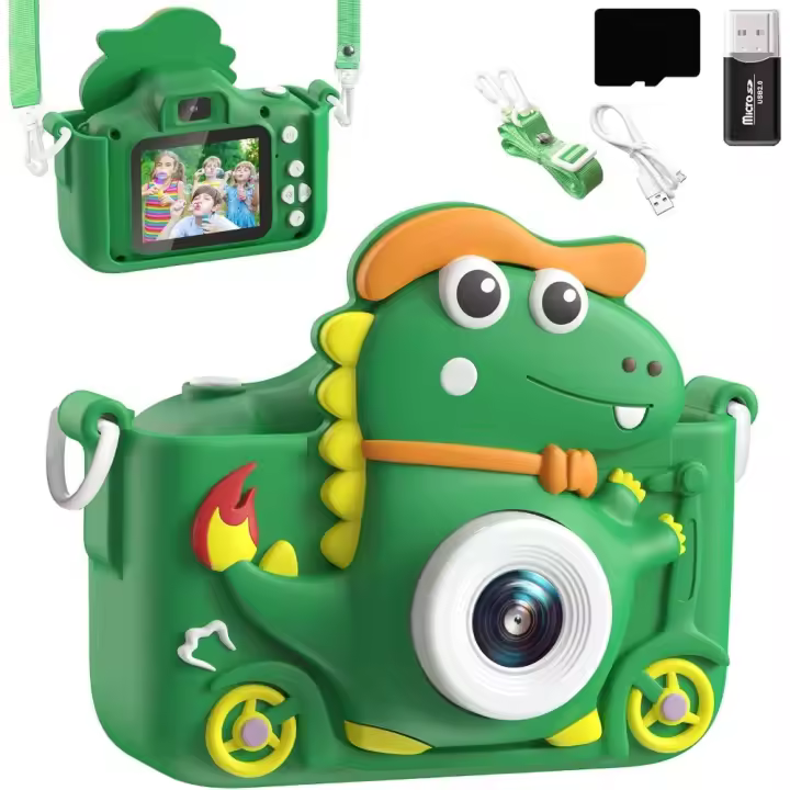 Cámara De Fotos Infantil De Dinosaurio para Niños, 1080P, 2 ", HD, 32G, Regalo para Niños y niñas - 1