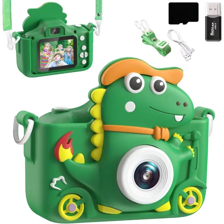 Cámara De Fotos Infantil De Dinosaurio para Niños, 1080P, 2 ", HD, 32G, Regalo para Niños y niñas - 1