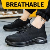 Zapatos de seguridad con cordones para hombre, calzado de trabajo, duradero, a prueba de perforaciones, Unisex - details 5