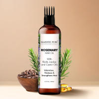 Mestic 100% Pure Rosemary Biotin para el cuidado del cabello, fórmula fortalecedora, nutritiva y voluminizadora con jojoba y aceite de ricino - No - details 2
