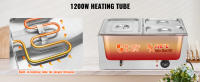 Calentador de alimentos comercial SucceBuy: acero inoxidable, temperatura ajustable - details 2