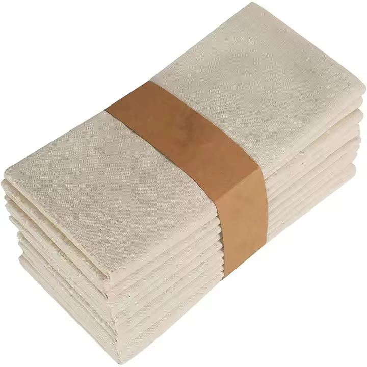 Manteles de Algodón Gruesos y Desechables 10pcs 45x45cm para Cocina, Comedor, Decoraciones de Fiestas - 1