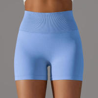 Pantalones cortos de yoga para mujer, pantalones cortos Fiess para correr, ciclismo, transpirables, cintura alta, entrenamiento, gimnasio, verano - details 79