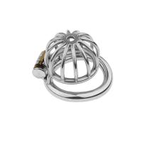 Leten nuevo Metal masculino 2 tipo jaula anillo masturbación SM Gay dispositivos de castidad juguetes sexuales para adultos para hombres - details 8