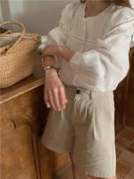 Blusa de verano para mujer, camisa de primavera, blusa para mujer, Blusas largas de gasa, informales, elegantes, Vintage, de manga larga, holgada de gran tamaño, blanca - details 16