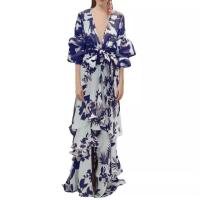Dre de mujer, escote en V profundo, gasa, cuatro colores a elegir - details 3