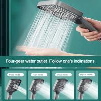 Rociador de ducha de refuerzo de baño de mano de alta presión útil, rociador de ahorro de agua, cabezal de ducha de lluvia - details 4