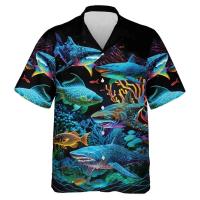 Ropa de playa hawaiana para hombre con estampados de animales interesantes, camisa con cuello de surf Aloha, vacaciones, manga corta, Hola - details 15