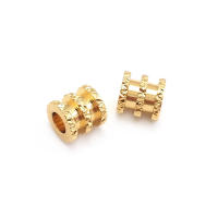 Gran Espaciador de Cilindro de Latón Dorado de 18K Accesorios para Hacer Pulseras - details 76