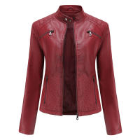 Chaqueta de cuero de imitación para mujer, abrigo de motociclista de moda, ropa de primavera y otoño - details 4