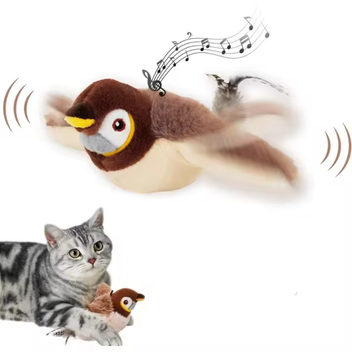 Juguete de Peluche Eléctrico Interactivo Sonido de Gallo y Gato Recargable por USB Seguro ≤36V - 1