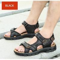 Sandalias cómodas de verano para hombre, zapatos suaves para playa y exterior, transpirables, informales de cuero - details 11