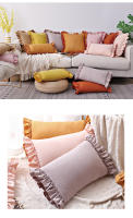 Bonenjoy-funda de cojín de 30x50/45x45cm, Protector de almohada suave con volantes, decoración para sofá y hogar, 1 unidad - details 4