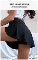 Culottes deportivos de cintura alta para mujer, Yoga, Fitness, tenis, forro antiligero, falda de secado rápido para correr, adecuada para correr y Yoga - details 4