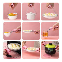 Juegos de Bandejas Antideslizantes de Cocina Estantes de Silicona Multicolor con Ventanas Antipander para Verduras al Vapor - details 1