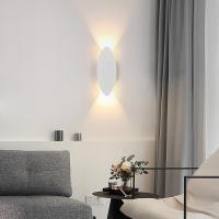 Goeco Luz de Pared Nórdica Blanca, Aluminio, 6W, 3000K Ahorro de Energía, Iluminación Interior para Sala de Estar, Dormitorio, Espejo, Escalera, Pasillo, Entrada - details 2