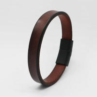 Jiayiqi-pulsera Vintage de cuero genuino para hombre y mujer, brazalete de mano, brazalete Punk, regalo de joyería para pareja - details 7