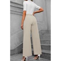 Pantalones de oficina de cintura alta y pierna recta para mujer para otoño - details 6