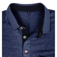 Camiseta Polo Básica de Manga Larga con Solapa para Hombre - details 57