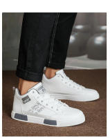 Zapatos para correr informales de verano para hombre, zapatillas altas transpirables, zapatillas de deporte de cuero de lujo para h - details 15