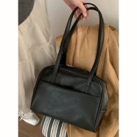 Bolso de Hombro para Mujer Moderno Coreano Gran Capacidad, Diseño Versátil Retro, Ajuste Comodo para Uso Diario y Casual (Color Sólido, Estilo Retro) - details 2