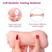 Empaque privado Sexy 3 EN 1 Masturbador Masculino Vaginal Ano Doble Cabeza Sexo Real Copa de Masturbación Garganta Profunda Juguetes Sexuales para Hombres Adultos. - details 1