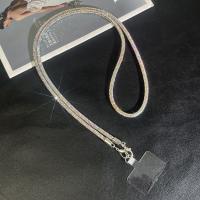 Cordón colgante con purpurina y diamantes de imitación para teléfono, cadena cruzada de estilo largo, cuerda para teléfono móvil, cadena de lujo antipérdida para teléfono móvil - details 13