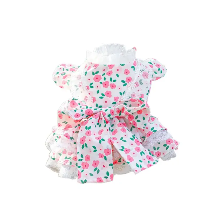 Ropa para mascotas, vestido Floral, falda de princesa para cachorros, vestido colorido para perros, vestidos encantadores para mascotas, Primavera/Verano - 1