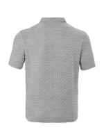 Hombre verano slim transpirable transpiración suelta casual color sólido jacquard hombre manga corta Polo - details 28