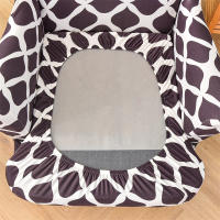 Funda para silla con respaldo alto y estampado elástico, funda para sillón con ala de un solo asiento, forma de 2 piezas - details 18