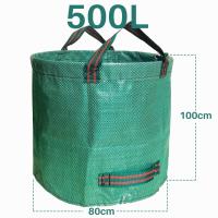 NESMOVA 2 x Sacos de Jardin 500L Bolsas de Basura de jardín, con Asas, Plegables y Reutilizables - details 1