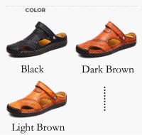 Sandalias de verano para hombre, sandalias de cuero para hombre, sandalias romanas clásicas, zapatillas suaves para exteriores, sandalias de goma para playa para hombre, sandalias de Trekking - details 4